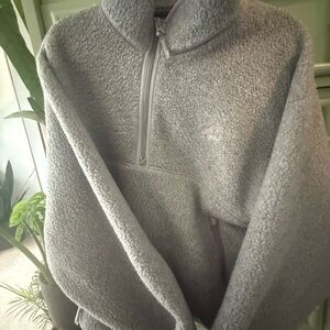 TNA womens Zip Up Gray Sweater